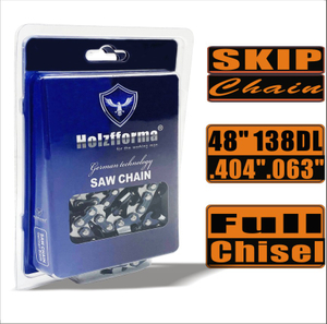 Holzfforma® Skip Chain Full Chisel .404 .063 '' 48 дюймов 138DL цепи для Бензопилы Лезвия и звенья высшего качества